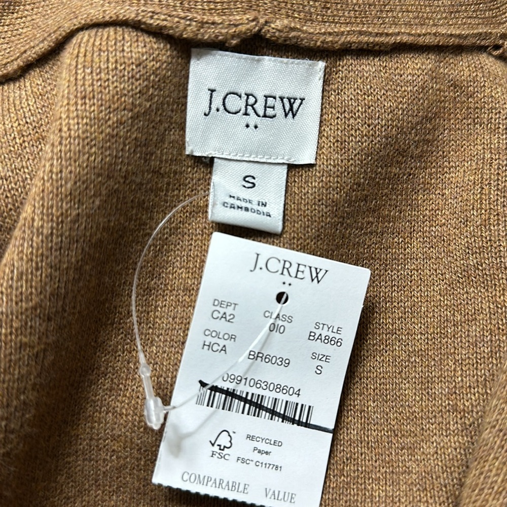 J.Crew Factory The Chelsea Sweater Blazer in Heather Camel - Picture 8 of 8